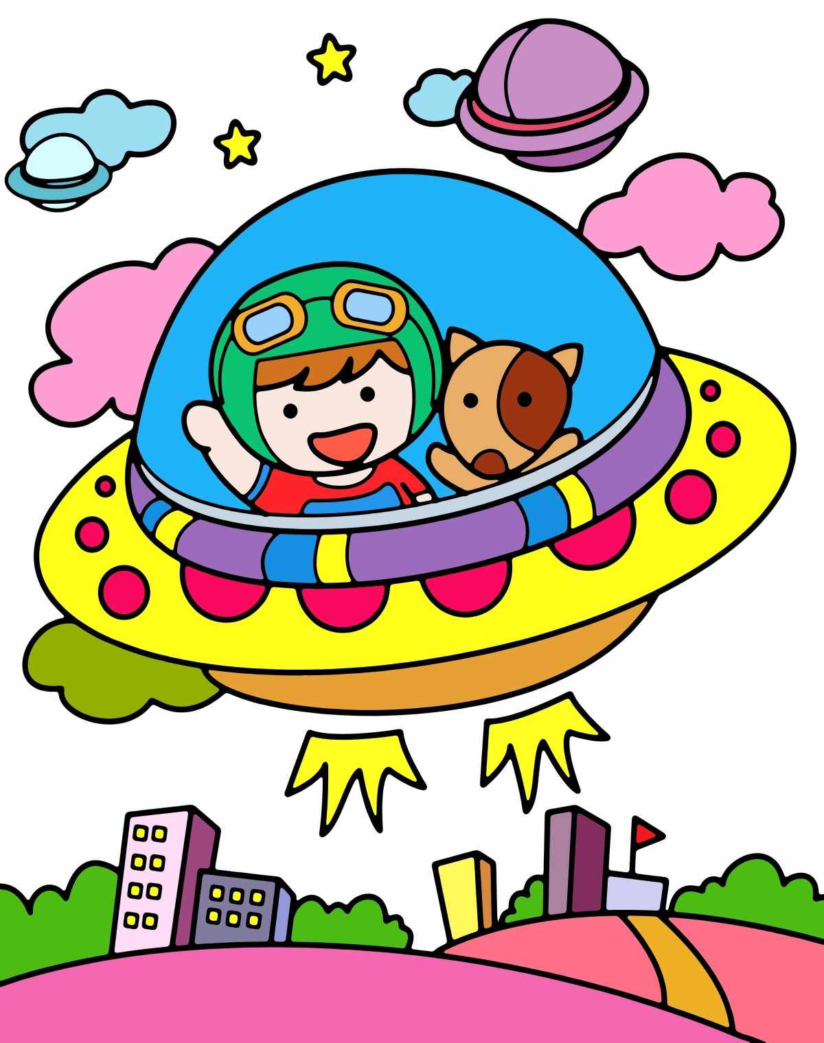 Coloring Pages for Kids Colored