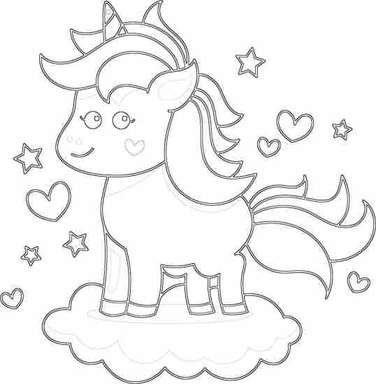 baby unicorn coloring pages butterfly garden scene