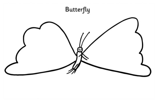 butterfly preschool coloring page