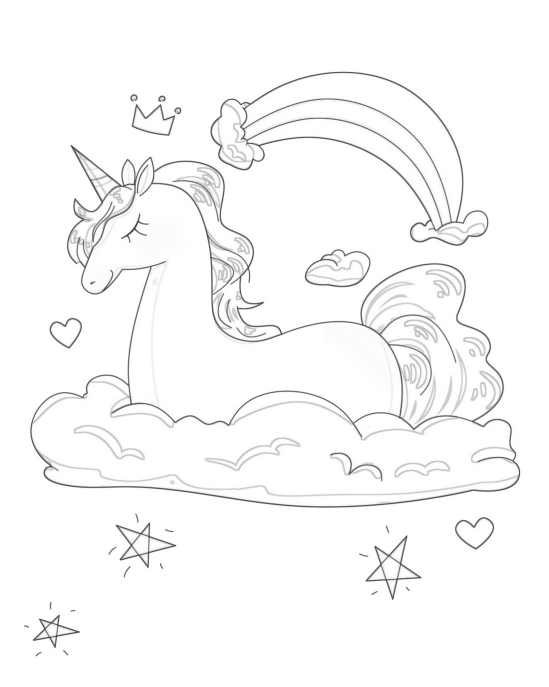 coloring pages unicorn rainbow princess castle