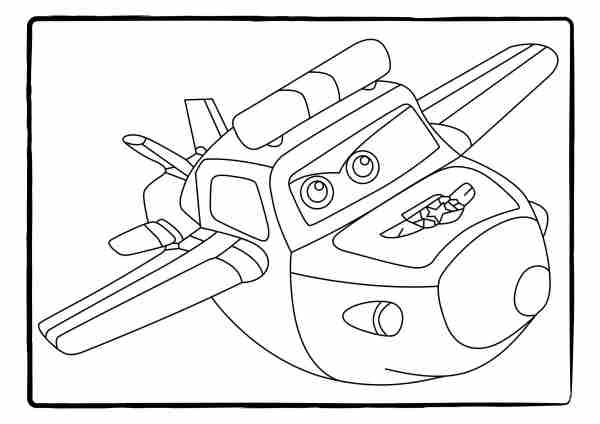 cool airplane coloring page