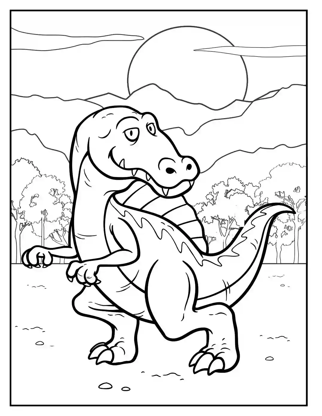 cool allosaurus dinosaur coloring page
