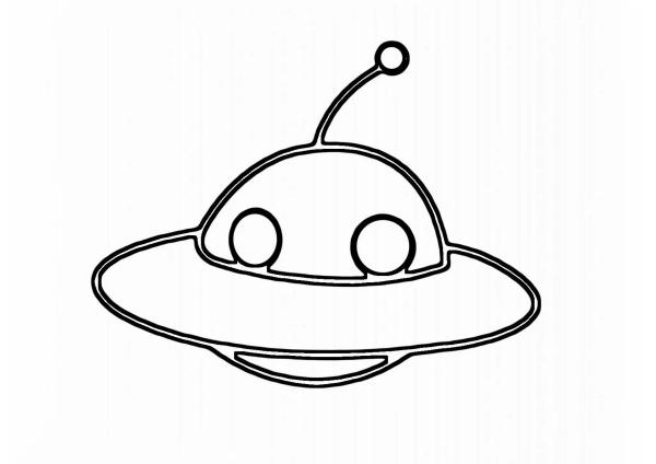 cool ufo space coloring page