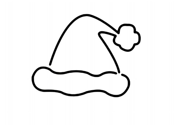 cozy santa hat toddler coloring page