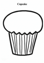 cupcake preschool coloring page