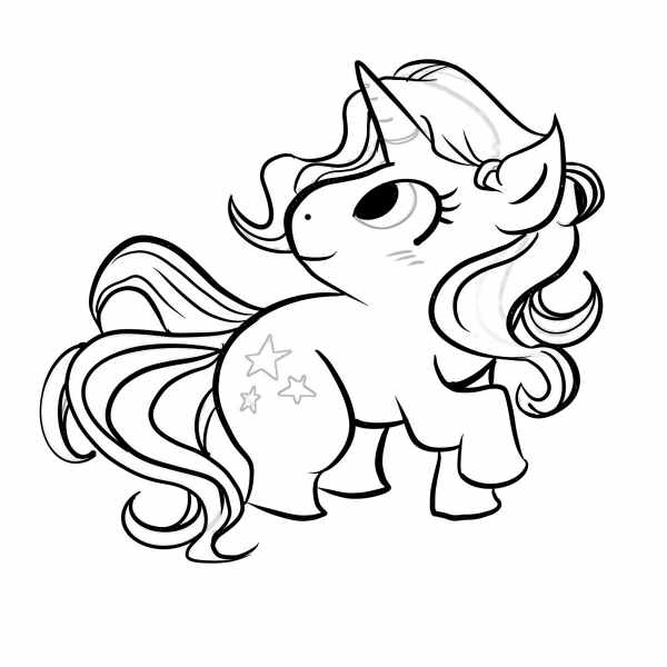 easy cute unicorn coloring pages star decorations