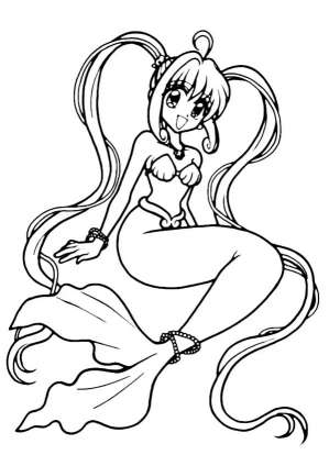 free mermaid princess coloring page for girls