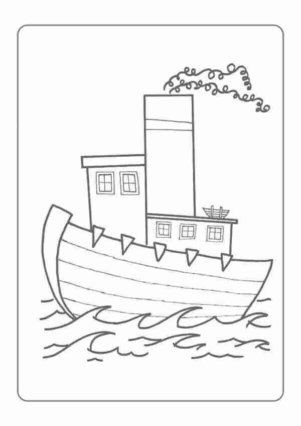 free pirate ship adventure coloring page for boys