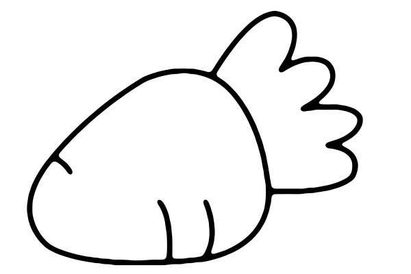 fresh carrot toddler coloring page