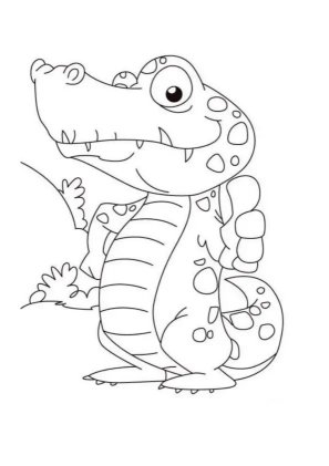 friendly dinosaur coloring page