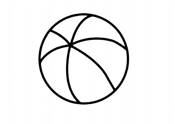 fun basketball easy coloring page