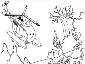 fun helicopter rescue coloring page