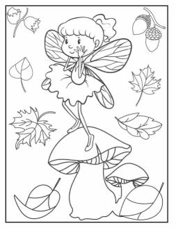 printable garden fairy coloring page for girls
