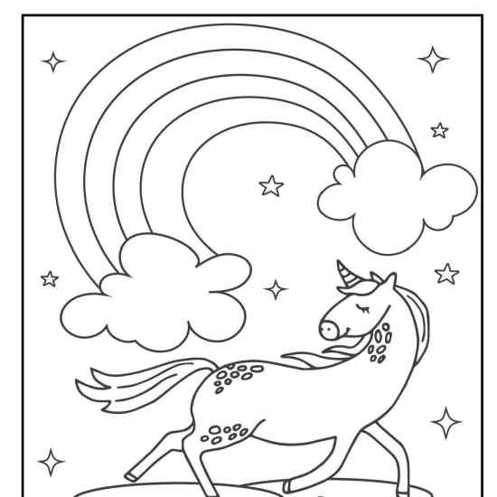 rainbow unicorn coloring pages magical adventure