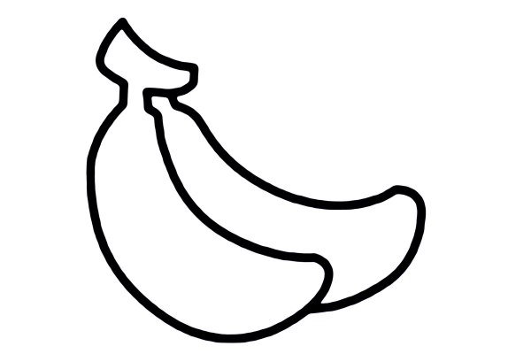 sweet banana toddler coloring page