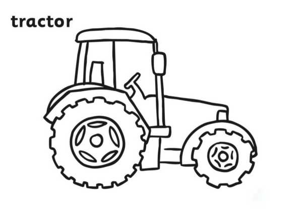 tractor kindergarten coloring page