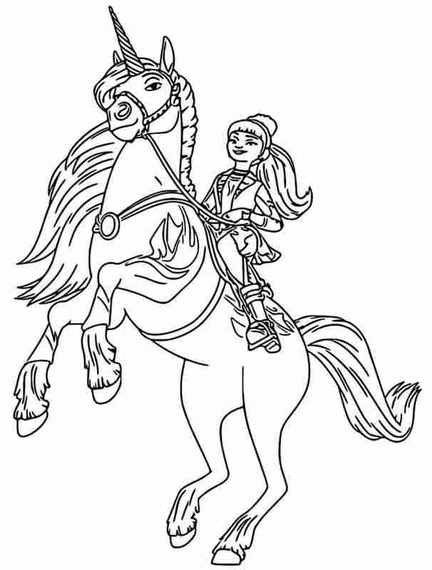 unicorn academy coloring pages character riding adventure